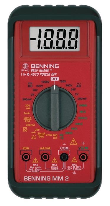 Multimeter MM 2 0,1 mV – 600 V AC/DC RMS BENNING