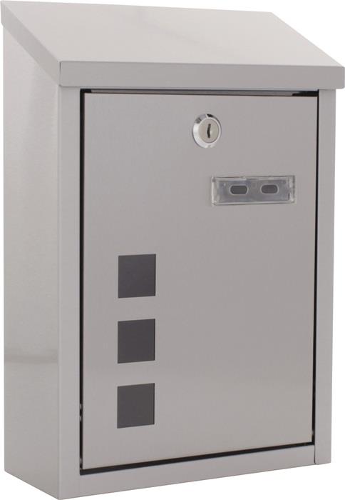 Briefkasten Casa Höhe 325 mm Breite 220 mm Tiefe 100 mm grau Edelstahl DIN C5 ROTTNER