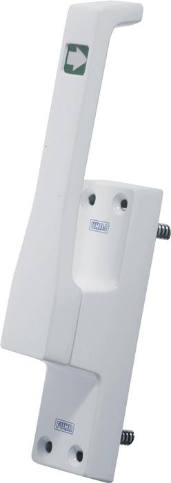 Türtreibriegel 970 Rundstange 10 mm silber eloxiert DIN links 23 mm