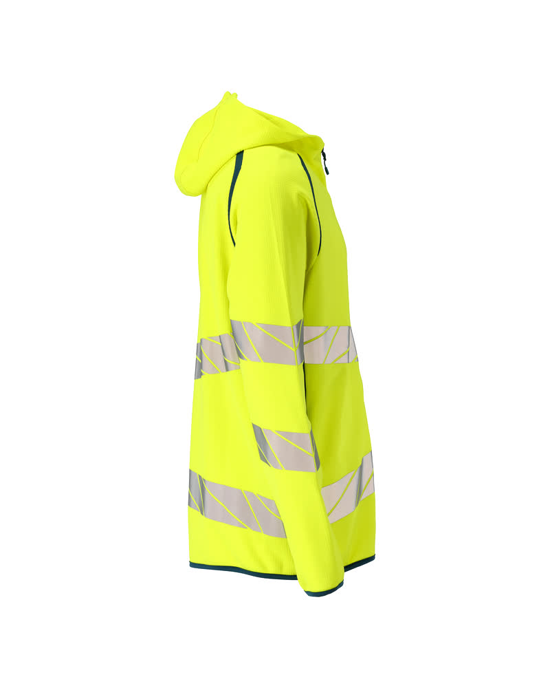 Kapuzenpullover mit Reißverschluss ACCELERATE SAFE Hi-vis Gelb/Dunkelpetroleum XS