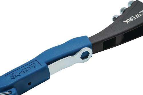 Handblindnietsetzgerät L.255mm Arbeitsber.2,4-5mm m.Öffnungsf.TECWERK