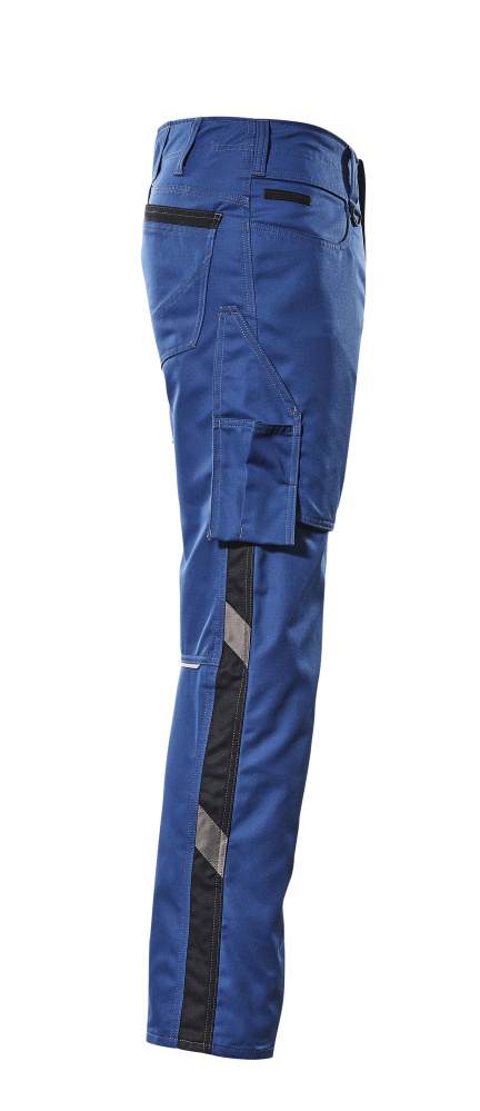Hose mit Schenkeltaschen UNIQUE Kornblau/Schwarzblau 82C50