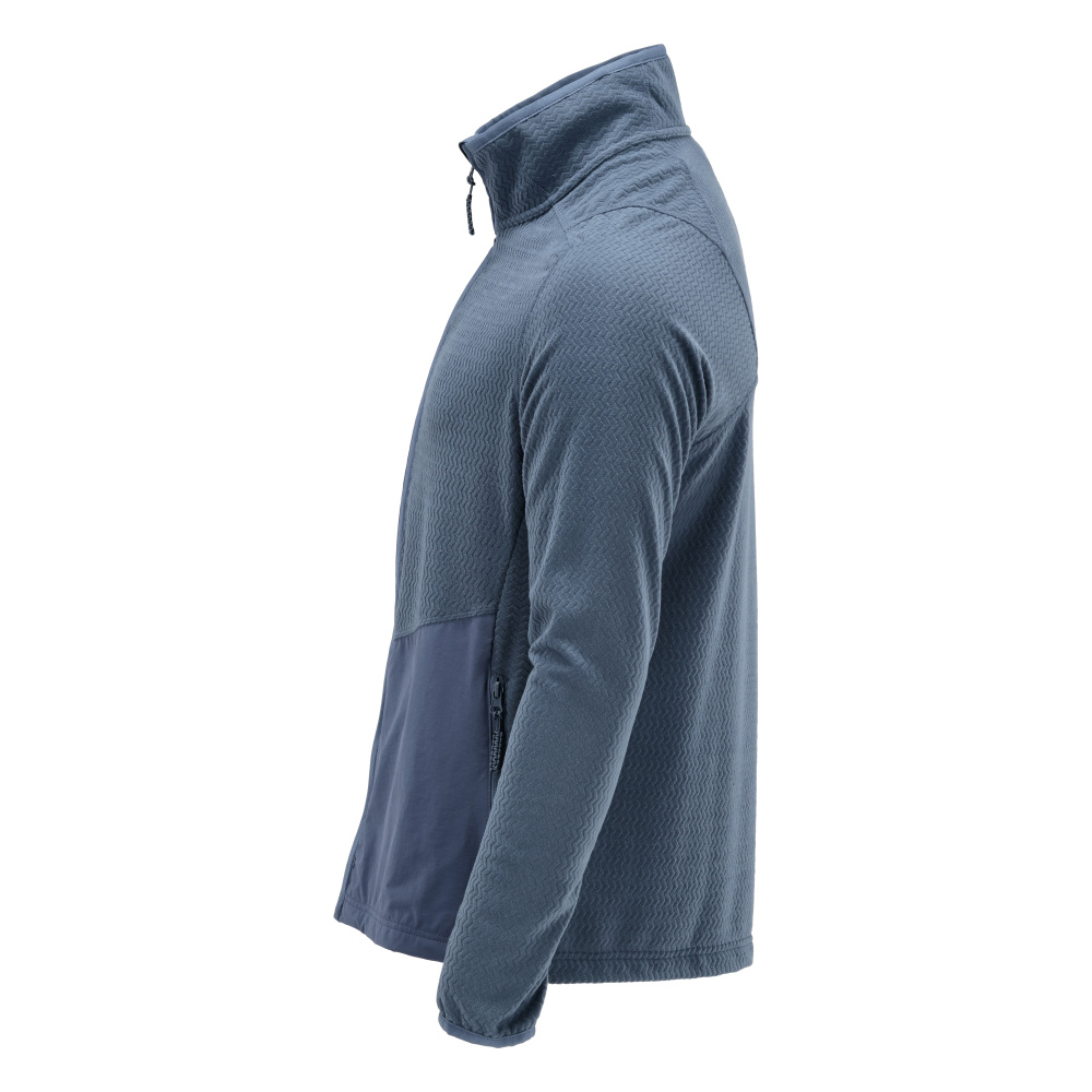 Microfleece Pullover mit Reißverschluss CUSTOMIZED Steinblau 4XL