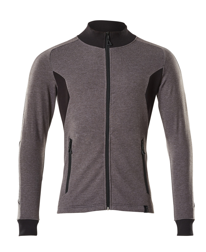 Sweatshirt mit Reißverschluss ACCELERATE Dunkelanthrazit/Schwarz 3XLONE