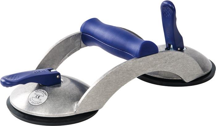 Saugheber blue line Tragfähigkeit 70 kg Kopf-Ø 120 mm 2 Köpfe Alu VERIBOR