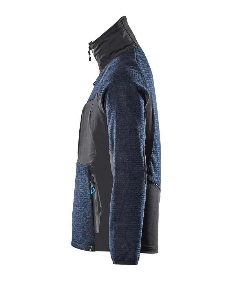 Strickjacke mit Reißverschluss ADVANCED Schwarzblau/Schwarz M