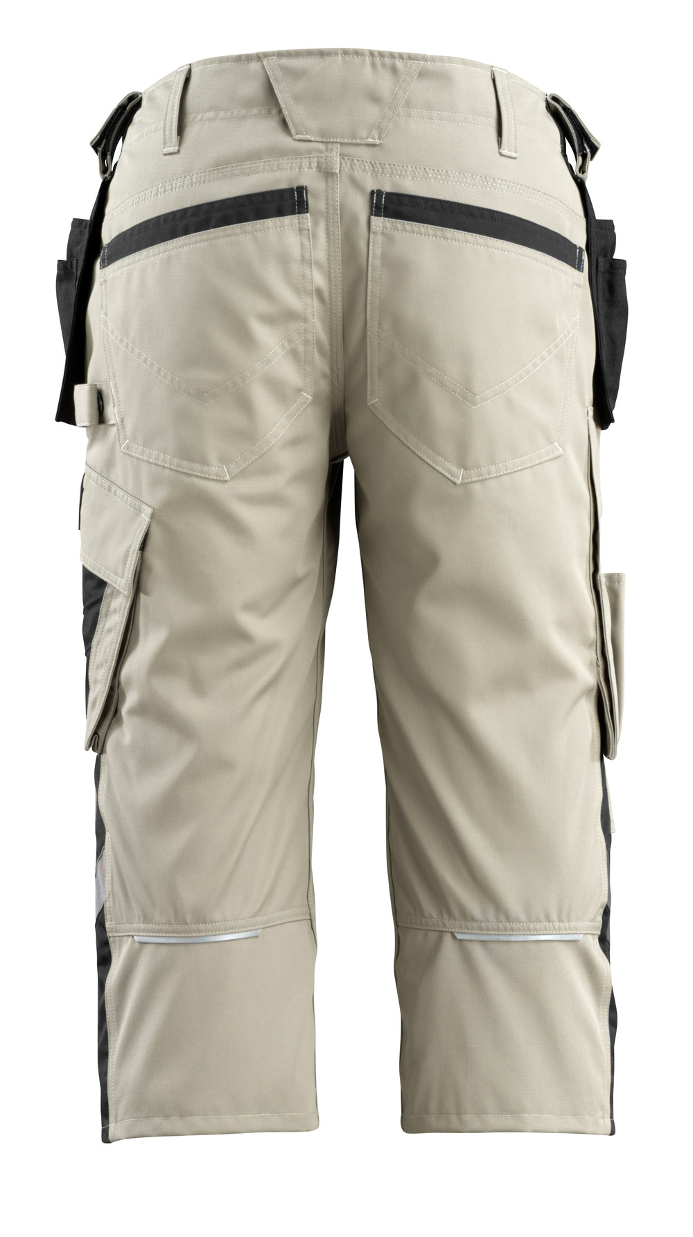 Dreiviertel-Hose mit Hängetaschen UNIQUE Hellkhaki/Schwarz C66