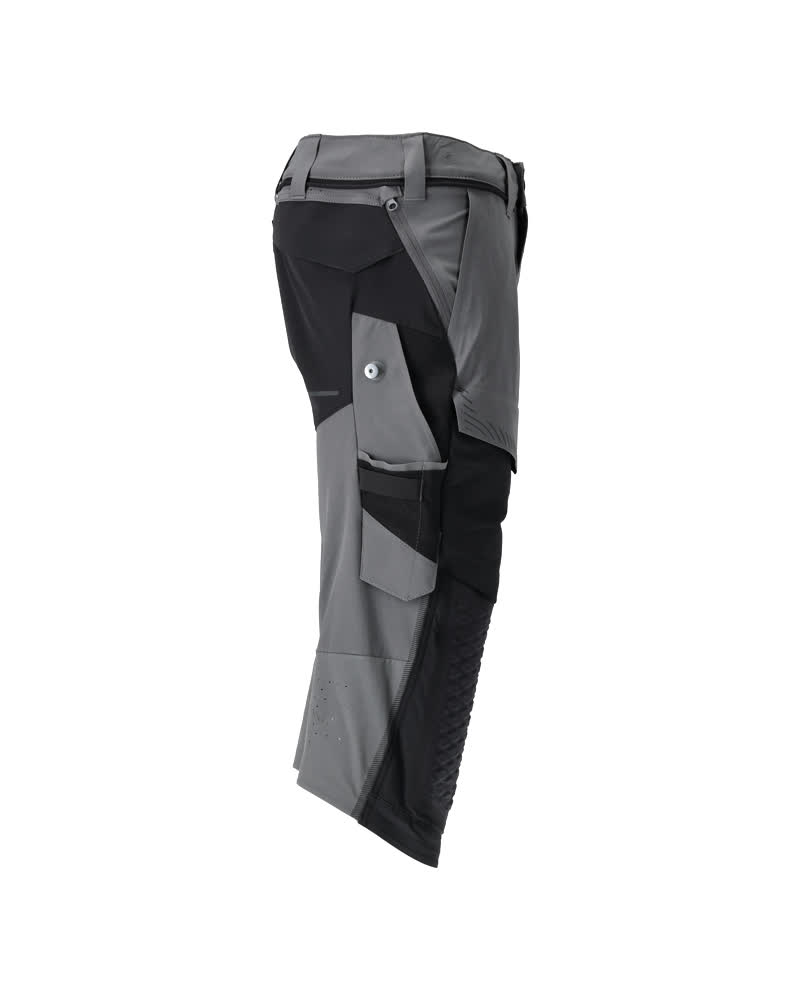 Dreiviertel-Hose mit Knietaschen CUSTOMIZED Anthrazitgrau/Schwarz C64
