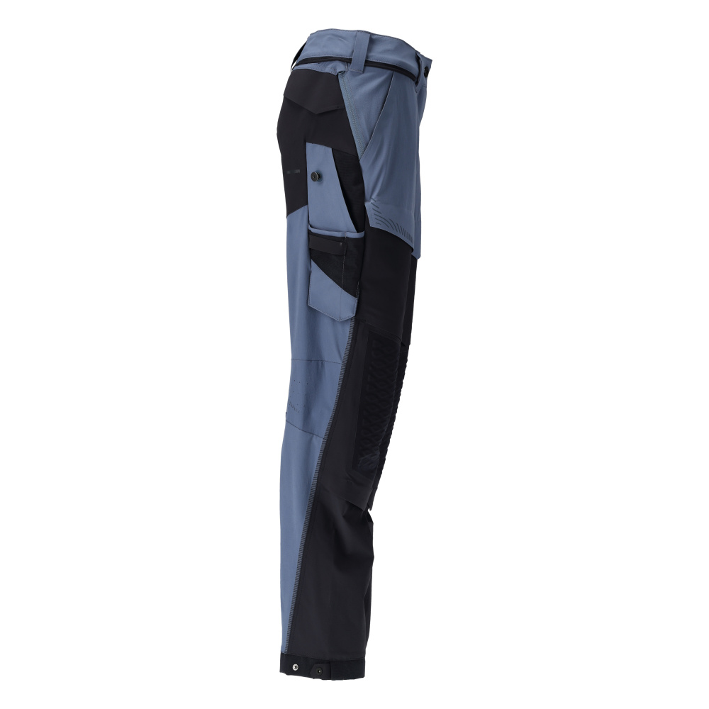 Damen-Passform DIAMOND Hose mit Knietaschen CUSTOMIZED Steinblau/Schwarzblau 82C50