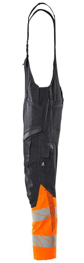 Latzhose mit Knietaschen ACCELERATE SAFE Schwarzblau/Hi-vis Orange 82C46