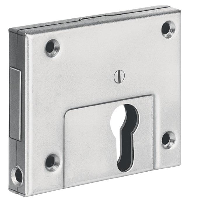 Riegelschloss 49 DIN links / rechts PZ mit Flachschließblech Dornmaß 60 mm AMF