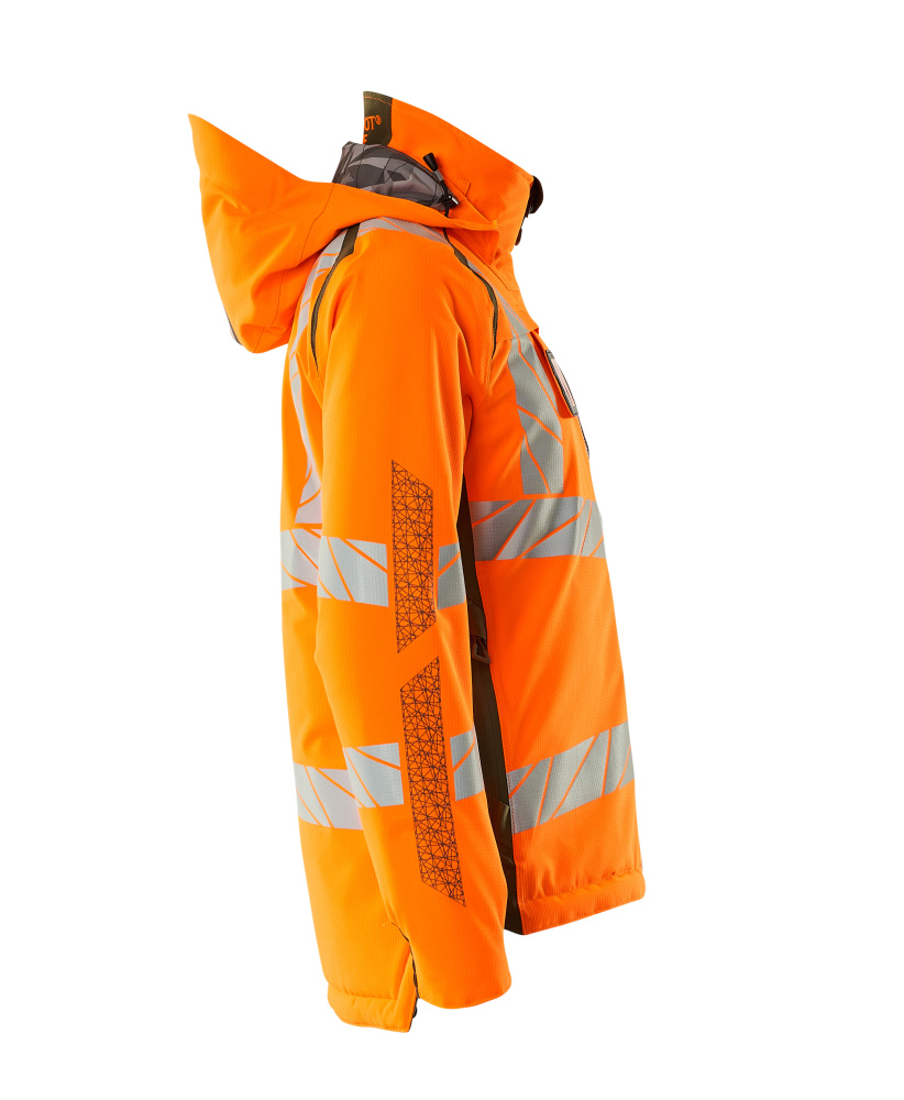 Damen-Passform Winterjacke ACCELERATE SAFE Hi-vis Orange/Moosgrün 3XL