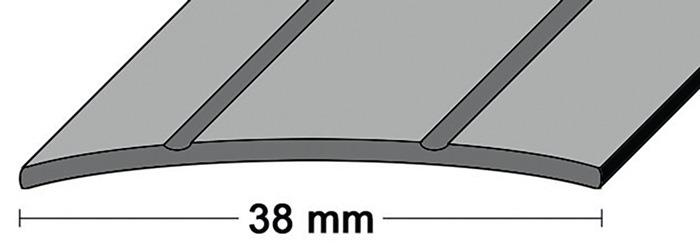 LM-Übergangsschiene Breite 38 mm Länge 90 cm 2 Rillen mittig gelocht PG
