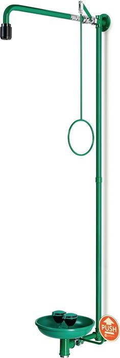 Notdusche ClassicLine mit zwei Brauseköpfen Wandmontage Anschluss 3/4 IG ″ B-SAFETY