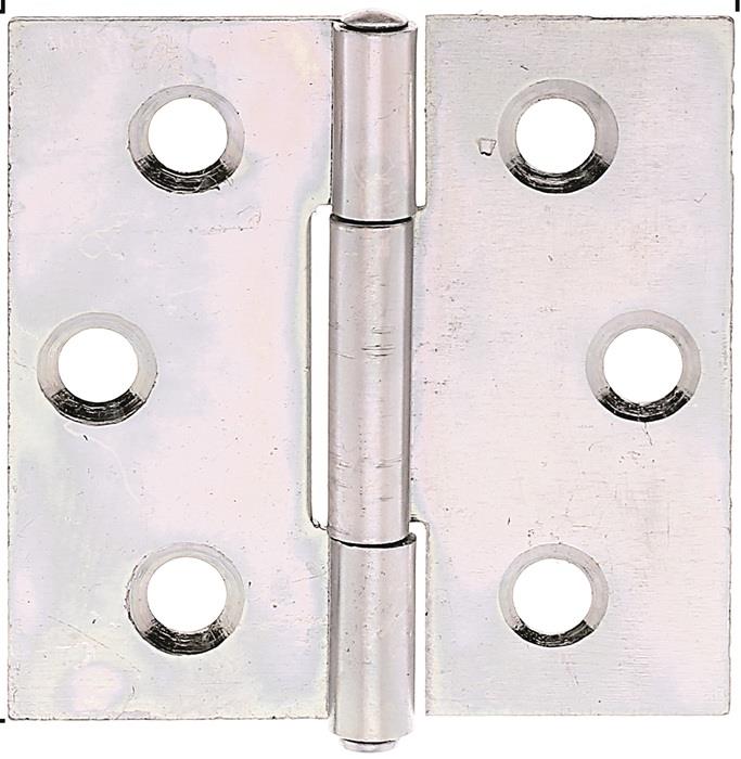 Scharnier sendzimirverzinkt quadratisch 4,0 mm 0,75 mm 38 mm 38 mm 38 mm