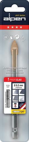 Glasbohrer D.10mm kugelgestrahlt ALPEN