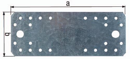 Flachverb. EN 14545:29-2 L.100mm B.35mm S.2,5mm STA sdmverz. Anz. Löcher 2/12