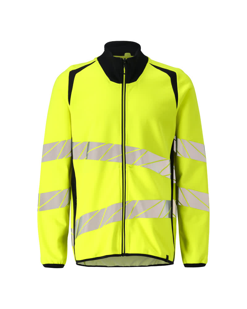Sweatshirt mit Reißverschluss ACCELERATE SAFE Hi-vis Gelb/Schwarzblau 4XL