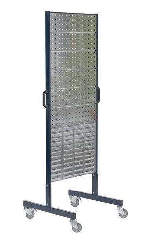 Doppelstativ m.4 Loch-2 Schlitzplatten beidseitig z.bestücken