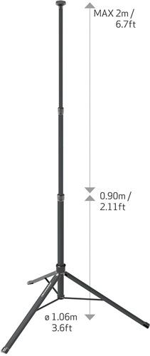 Stativ TRIPOD 2m D.1,06m Nutz-H.min./max.0,9-2m SCANGRIP