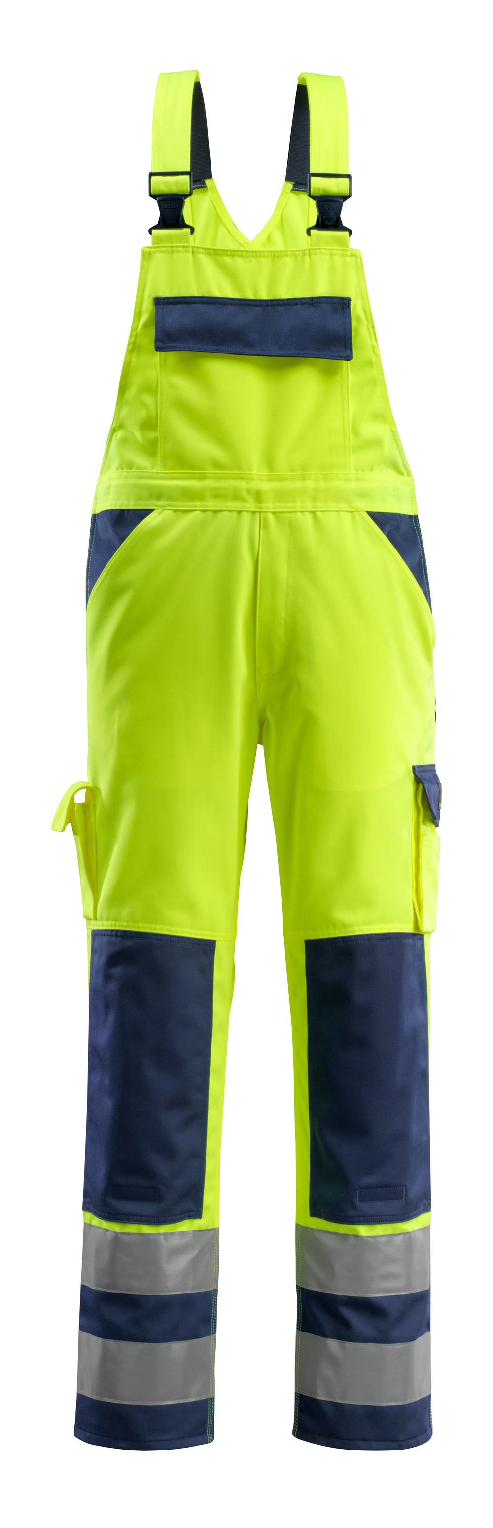Latzhose mit Knietaschen SAFE COMPETE Hi-vis Gelb/Marine 82C46