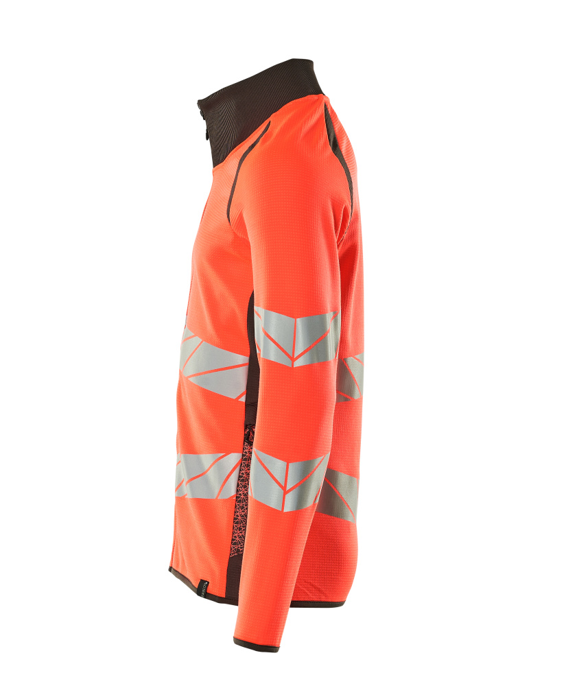 Sweatshirt mit Reißverschluss ACCELERATE SAFE Hi-vis Rot/Dunkelanthrazit 4XL