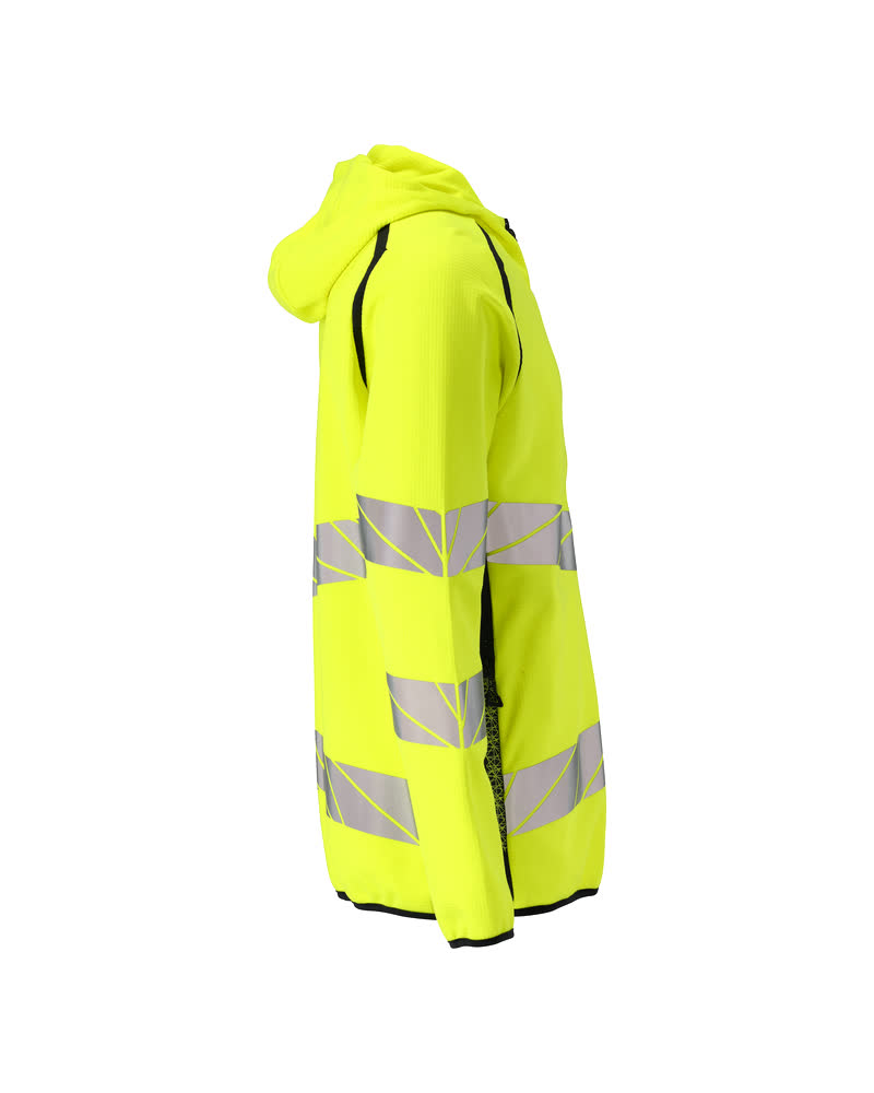 Kapuzenpullover mit Reißverschluss ACCELERATE SAFE Hi-vis Gelb/Schwarzblau XS