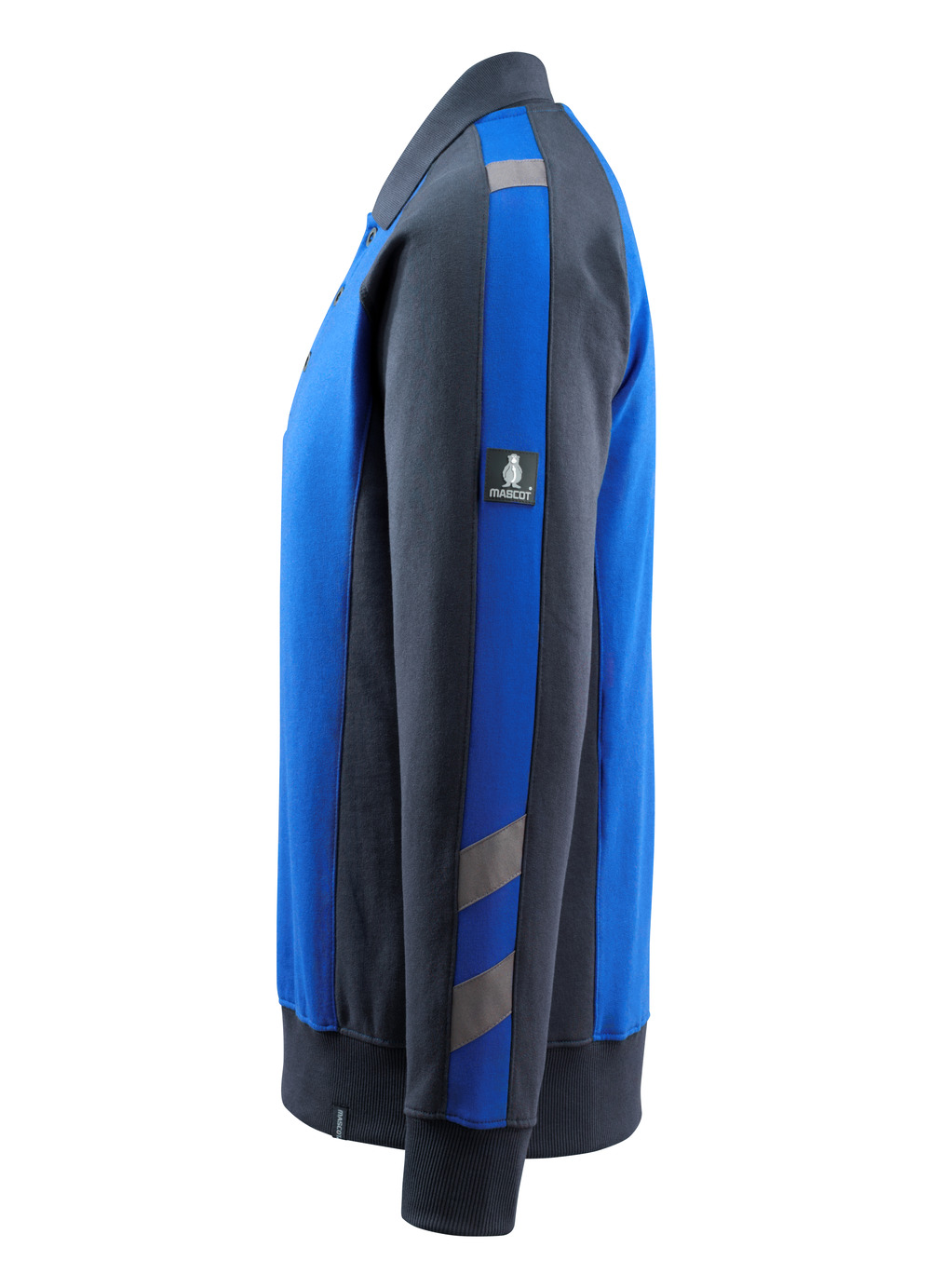 Polo-Sweatshirt UNIQUE Kornblau/Schwarzblau L