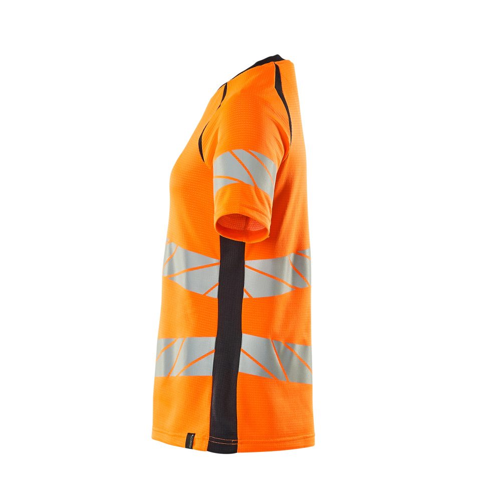 Damen-Passform T-Shirt ACCELERATE SAFE Hi-vis Orange/Schwarzblau 5XLONE