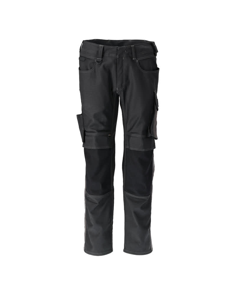 Hose mit Knietaschen UNIQUE Schwarz/Dunkelanthrazit 76C46