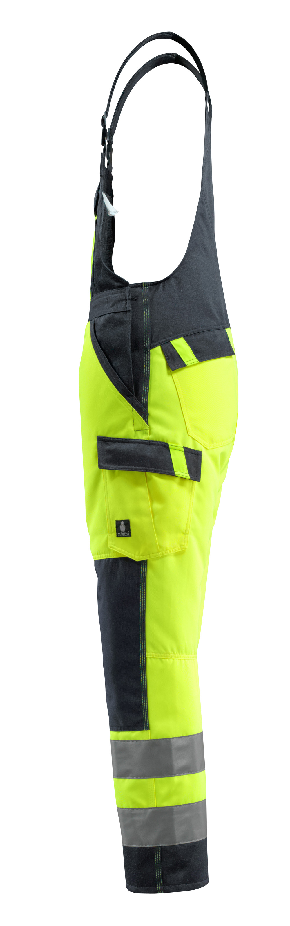 Latzhose mit Knietaschen SAFE LIGHT Hi-vis Gelb/Schwarzblau 82C62