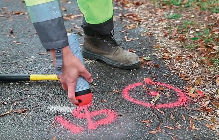 Baustellenmarkierspray FLUO TP 500 ml Spraydose neongrün