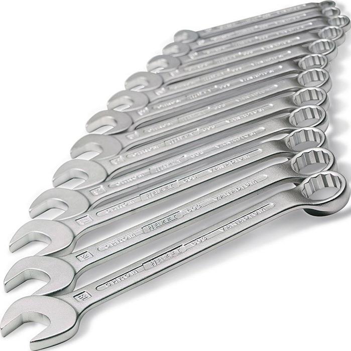 Ringmaulschlüsselsatz 603/17N 17-teilig Schlüsselweite 7-27 mm Form B CV-Stahl HAZET