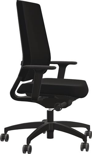 Bürodrehstuhl m.Synchr.-Techn.schwarz m.Lehnen Trgf.150kg DAUPHIN