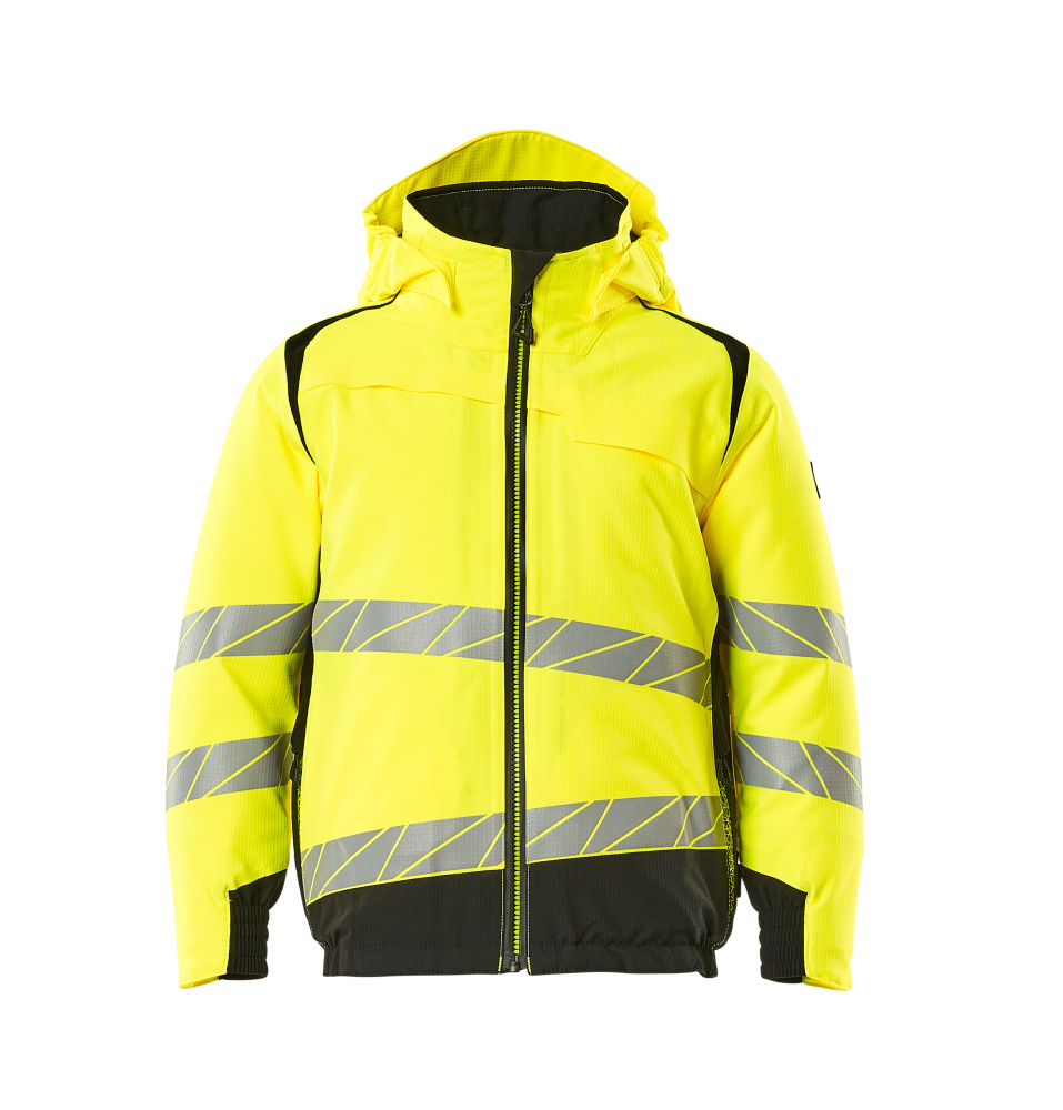 Winterjacke für Kinder ACCELERATE SAFE Hi-vis Gelb/Schwarz 116