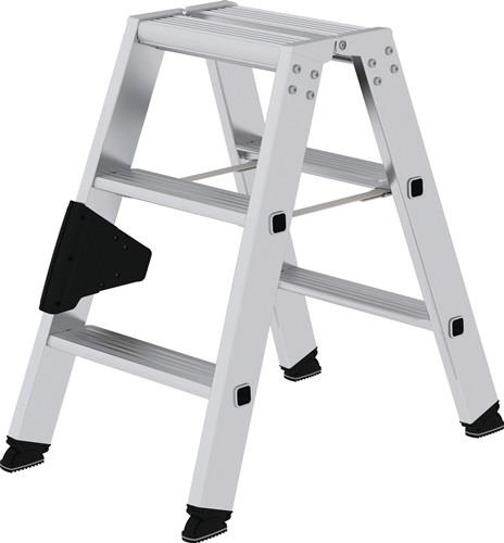 Stufenstehleiter 2x3 Stufen Alu.Gesamt-H.670mm MUNK