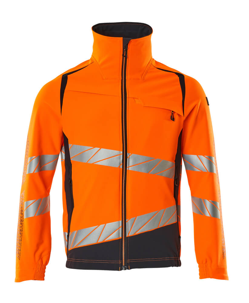 Jacke ACCELERATE SAFE Hi-vis Orange/Schwarzblau 4XL