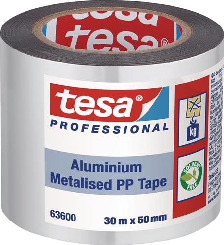 Aluminiumklebeband 63600 o.Liner L.30m B.50mm TESA