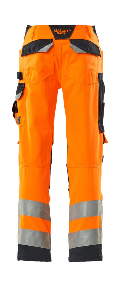 Hose mit Knietaschen SAFE SUPREME Hi-vis Orange/Schwarzblau 82C46
