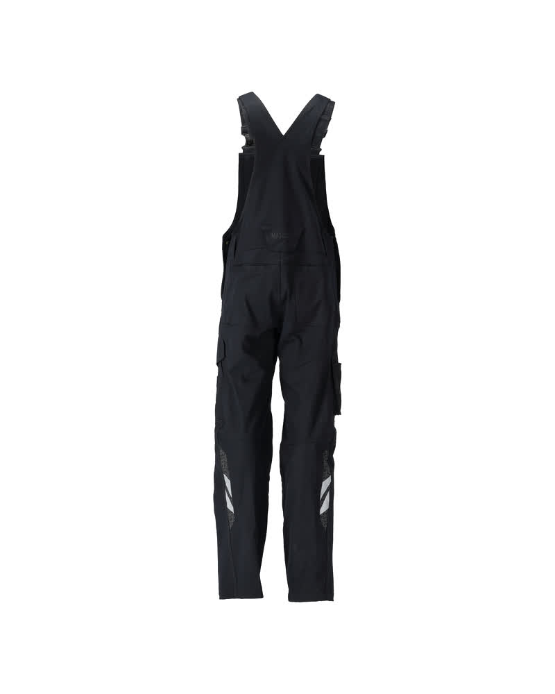 Latzhose mit Knietaschen ACCELERATE Schwarz 82C66