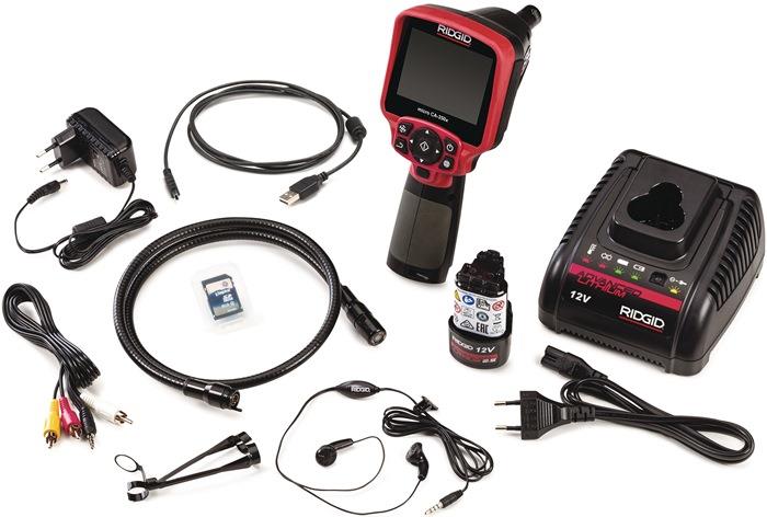 Akku-Inspektionskamera micro CA-350x 3,5 ″ 320 x 240 17 mm LED 4 Kabellänge 900 mm RIDGID