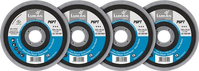 Polierteller P6PT Ø 125 mm Bohrungs-Ø 22,23 mm schräg LUKAS
