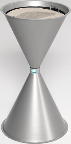 Standascher D400xH730mm silber Stahlbl.VAR