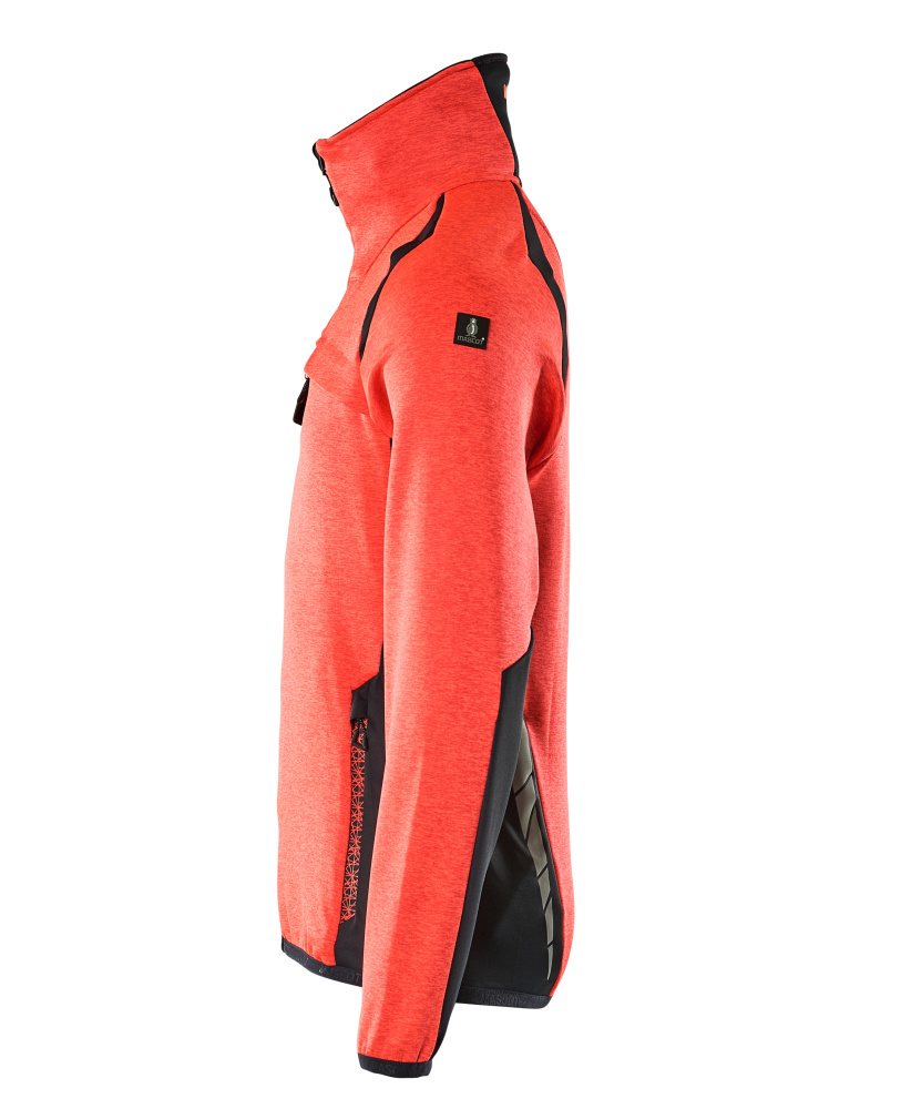 Fleecejacke ACCELERATE SAFE Hi-vis Rot/Schwarzblau L