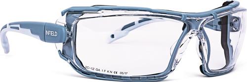 Schutzbrille Milor EN 166 Fassung:Kristall,Scheibe:klar PC INFIELD SAFETY