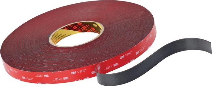 Montageband VHB Tape 4611F dunkelgrau Länge 3 m Breite 19 mm Rolle 3M