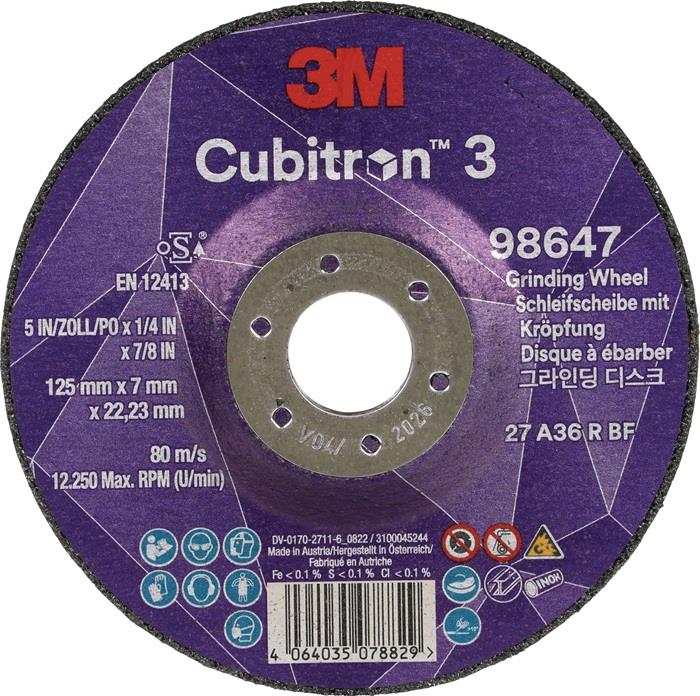 Schruppscheibe Cubitron™ 3 Bohrung 22,23 mm 125 mm 12200 min-¹ 3M™ Cubitron™ 3