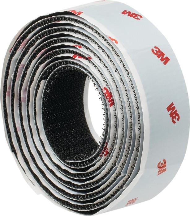 Haken- und Schlaufenband SJ352B schwarz Länge 1,25 m Breite 25 mm Blister 3M
