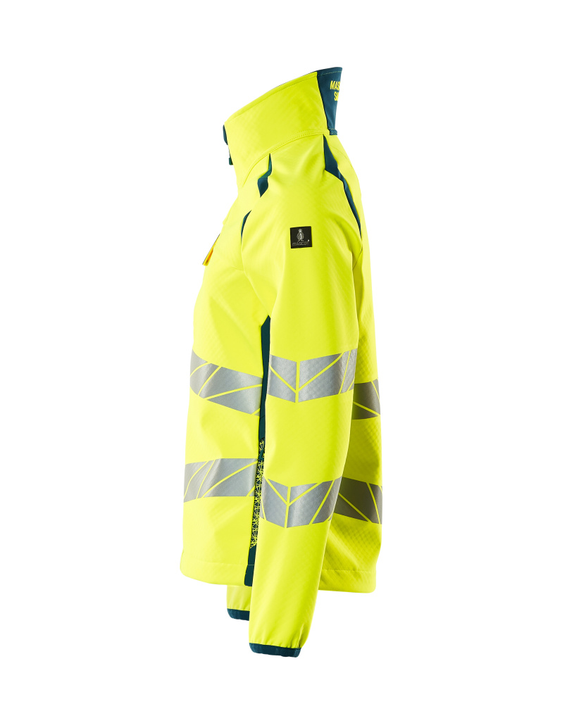 Damen-Passform Softshelljacke ACCELERATE SAFE Hi-vis Gelb/Dunkelpetroleum 5XL