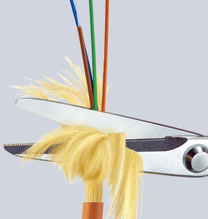 Schere Gesamtlänge 160 mm Schnittlänge 42 mm KNIPEX